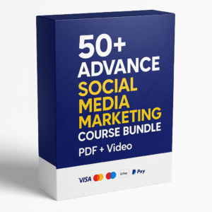 50 + ADVANCE SOCIAL MEDIA MARKETING COURSE BUNDLE  PDF + Video