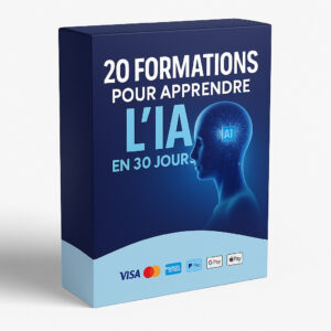 20 FORMATIONS POUR APPRENDRE L’IA EN 30 JOURS