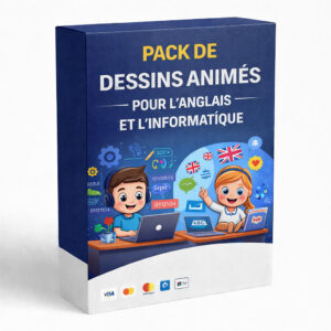 PACK DE DESSINS ANIMÉS POUR L'ANGLAIS ET L'INFORMATIQUE