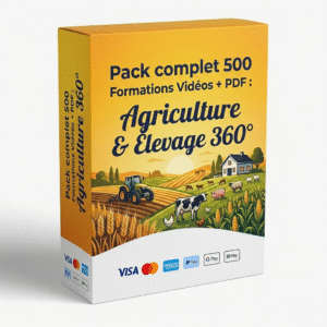 Pack complet 500 Formations Vidéos + PDF : Agriculture & Élevage 360°